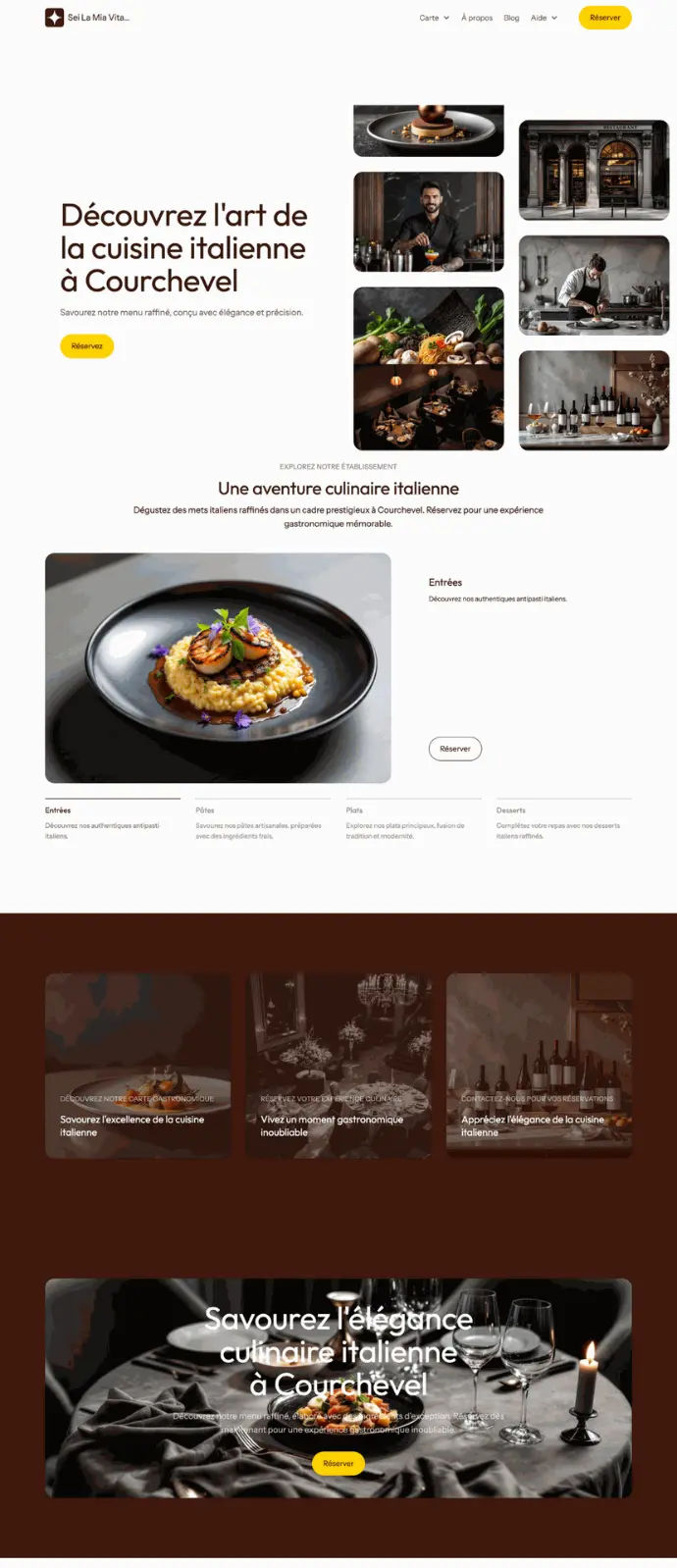 conception site internet restaurant